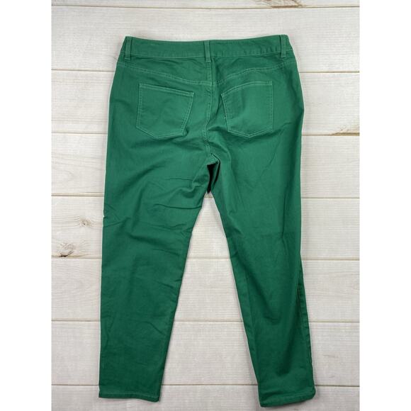 Talbots Womens Jeans Green 14WP W Heritage Slim Ankle Pants Stretch Pockets - Picture 10 of 11